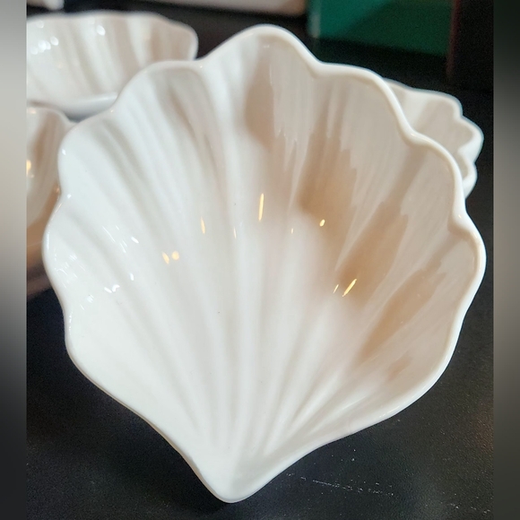Set of 6 French Vintage Scallops Jacques / Berry Bowls Porcelain - Picture 1 of 8